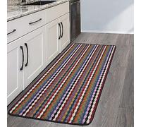 Moscow Non Slip Heavy Duty Rubber Backed Machine Washable Modern Kitchen Long Hall Hallway Utility Rugs Mats (57cm x 180cm) Multicolor