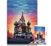 Moscow Pixel Art Puzzles for Teenagers 1000 Piece Educational Mental Focus Game Heartwarming Special Present Idea Size 38x52cm