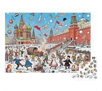 Moscow Red Square Revolution Wooden Jigsaw Puzzle Waterproof 1000 Piece Puzzles for Adults Challenging And Brainteasing Home Decoration
