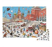 Moscow Red Square Revolution Wooden Jigsaw Puzzle Waterproof 1000 Piece Puzzles for Adults Gifts Fun Challenging Games