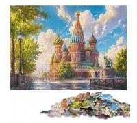 Moscow, Russia St. Basils Cathedral Illustrat Jigsaw Puzzle, 300 Pieces | A flexible puzzle activity: a simple way to organise the image on quiet evenings.