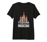 Moscow Saint Basil's Cathedral Illustration Premium T-Shirt