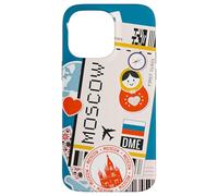 Moscow Travel Boarding Pass Russia Adventure Case for iPhone 14 Pro Max