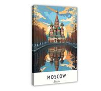 Moscow Travel Poster 2 Canvas Poster Wall Art Decor Print Picture Paintings for Living Room Bedroom Decoration 20x30inch(50x75cm)