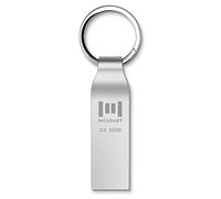MOSDART 32GB Waterproof USB3.0 Flash Drive, Speed Up to 90MB/S, FAT32 Metal Memory Stick with Keychain, for System Back, Data Storage, Silver