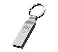 MOSDART Waterproof 32GB USB2.0 Flash Drive, FAT32 Metal Memory Stick with Keychain, for System Back, Data Storage, Silver