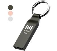 MOSDART Waterproof 64GB USB2.0 Flash Drive, exFAT Metal Memory Stick with Keychain, for System Back, Data Storage, Titan Gray