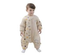Mosebears Baby Sleeping Bag, 2.5 TOG baby sleep sack with Legs,Warmly Lined Winter Sleeping Bag with Removable Sleeves(Bear,3-4 Years(baby height 95-105cm))