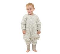 Mosebears Baby Sleeping Bag, 2.5 TOG baby sleep sack with Legs,Warmly Lined Winter Sleeping Bag with Removable Sleeves(Leaf,18-36 Months(baby height 85-95cm))