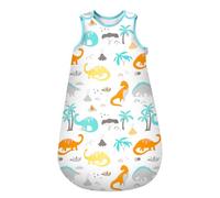 Mosebears Soft Cotton Baby Sleep Bag 1 Tog 0-6 months Cute Dinosaur Print Newborn Infant Breathable Sleep Sack with 2-Way Zipper for Easy Diaper Changes.