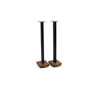 MOSECO 10 Black and Dark Bamboo Speaker Stands