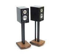 MOSECO 5 Black and Dark Bamboo Speaker Stands