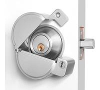 MOSECYOU Deadbolt Lockout Device with Key, Protector Guard for Keyhole/Thumb Turn, Block The Access to Deadbolt Lock, Prevent Unauthorized Entry/Exit, All-Metal Heavy Duty Construction