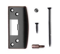 MOSECYOU Oversized Door Strike Plate, Extra Large Striker Plate, Large Opening to Fix Door Latch Misalignment, Cover Worn Jamb Slot, Heavy Duty Version(Oil Rubbed Bronze, 1 Pack)