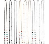 Moseem Glasses Chain 9 Pieces, Eyeglass Chain for Women Men Sunglasses Strap Mask Holder Lanyard, Anti-lost String for Glasses Retainer Glasses Accessories Decor
