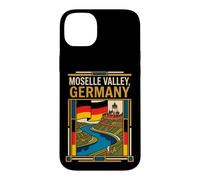 Moselle Valley Germany Flag River Castle Vineyard Retro Art Case for iPhone 14 Plus