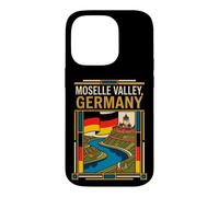 Moselle Valley Germany Flag River Castle Vineyard Retro Art Case for iPhone 14 Pro