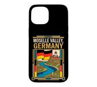 Moselle Valley Germany Flag River Castle Vineyard Retro Art Case for iPhone 15