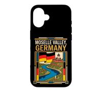 Moselle Valley Germany Flag River Castle Vineyard Retro Art Case for iPhone 16