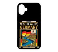 Moselle Valley Germany Flag River Castle Vineyard Retro Art Case for iPhone 16 Plus
