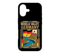 Moselle Valley Germany Flag River Castle Vineyard Retro Art Case for iPhone 17
