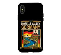 Moselle Valley Germany Flag River Castle Vineyard Retro Art Case for iPhone X/XS