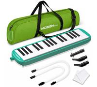 MOSEN 32-Key Melodica for Beginners - Easy Play Melody Instrument with Premium Sound, Non-Toxic ABS & Phosphor Bronze Reeds | Includes Carry Bag, Tube & Strap (Soda Green)