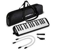 MOSEN 32-Key Melodica for Beginners - Easy Play Melody Instrument with Premium Sound, Non-Toxic ABS & Phosphor Bronze Reeds | Includes Carry Bag, Tube & Strap（Black）