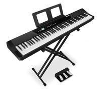 MOSEN Digital Piano with 88 Keys, Weighted Full Size Piano, Electronic Keyboard Piano, Hammer Action with Music Stand, Double X Frame, 3 Pedals, Over 10 Language Settings, for