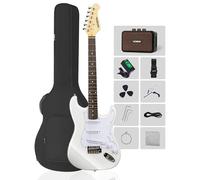MOSEN Electric Guitar Starter Kit for Beginners Full Size 39 Inch Beginner with Amplifier SSS Pickups Gig Bag Pica Tunner Capo Cable Bar