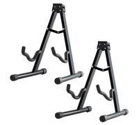 MOSEN Guitar Stand, 2 Pack Foldable A-Frame Guitar Stand with Non-Slip Rubber and Foam Arms for Acoustic Classical and Electric Guitars Bass Ukulele Holder. (Installation model)