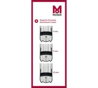 Moser Chrom2style Premium Magnetic Attachment Comb - Set 6mm, 9mm, 12mm
