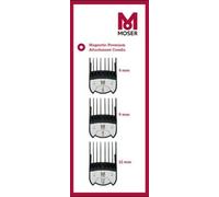 Moser Genio Plus Premium Magnetic Attachment Comb Set 6mm, 9mm, 12mm