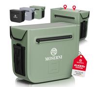 MOSERNI x Klickfix Waterproof Handlebar Bag, 7L Volume, Magnetic Closure, Includes Touch Mobile Phone Pocket, Klickfix Compatible, Suitable for E-Bike, MTB, Trekking and City Bike (Green)