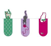 Moses. 31098 Magnetic Bookmark Cats Set of 3 Magnetic Bookmarks, Charming Illustrated