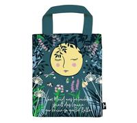 moses. Basically It´s Magic Moon Bookbag, Small Carry Bag Made of 100% Cotton, Gift Packaging for Books, Beautiful Gift for Viel Readers, Bookworms and Book Fans, Protection for Books