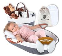 Moses Basket for Newborn, Baby Changing Basket, Comfortable on The go Diaper Changing, Neck Supported Baby Safe Station for Your Newborn, Hand Sewn Basket, Diaper Caddy, Pillow, and Water Safe Pad