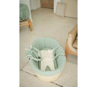 Moses Basket in Woven Natural Fibres for Babies, ENVIE DE FRAISE sage green