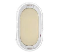 Moses Basket Sheets 67 x 30 cm Cotton | Cradle Fitted Sheets Jersey Soft Bassinet Bedsheet Hypoallergenic Elasticated Breathable Pram Fitted Sheets. (Single Pack, Cream)