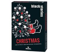 moses. Black Stories Christmas 50 Puzzles with Cases Around Deadly Christmas, Crime Card Game with Game Variant and Dot Chips, Puzzle Game for Teenagers and Adults