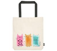 moses. Cat Trio Shopping Bag Large Shopping Bag with Stand for Shopping Office or Unni 39 x 42 cm Ideal for Cat Fans
