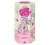 moses. Craft Fun - Learn to Knit, Knitting Set with Illustrated Step-by-Step Knitting Instructions Craft Set for Children from 8 Years, Colourful