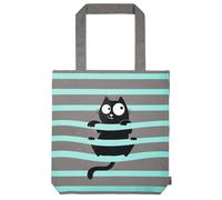 moses. ED THE CAT SHOPPER HANGOVER 100% COTTON FABRIC BAG FUNNY CAT DESIGN FABRIC BAG FOR SHOPPING OFFICE OR UNIVERSITY SIZE 39 x 42 cm