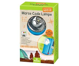 Moses. Expedition 9840 Natur Morse Code Children's Flashlight with ABC Morse & Quiz Outdoor Lamp with 3 Colour Modes, Ideal for Excursions, Hiking, Fishing, Camping and