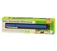 moses Expedition Natur 9837 Mini Telescope & Microscope, Explorer Accessories for Kids, Pocket Microscope and Pocket Telescope for Travel, Perfect for Hiking, Camping or Camping, Blue