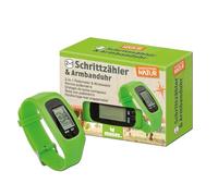 Moses. Expedition Nature 2-in-1 Pedometer & Watch, Kids Pedometer with Time, Distance & Calorie Display, Adjustable Silicone Strap, Outdoor Watch for Kids