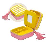 moses. Fernweh Sparkle & Shine Jewellery Box - Compact Jewellery Box with Mirror, Multiple Compartments and Zip, Ideal for Travel and on the Go