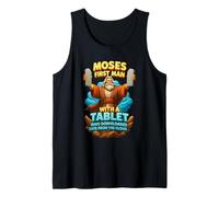 Moses First Man with A Tablet Christ Bible Gospel Data Cloud Tank Top