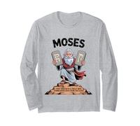 Moses First Man with a Tablet Funny Christian Design Long Sleeve T-Shirt