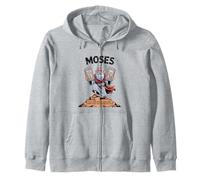 Moses First Man With a Tablet Funny Christian Design Zip Hoodie